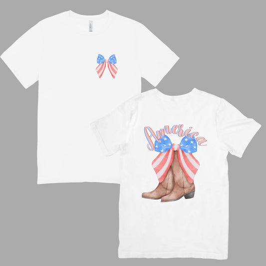 Girly America BowBoots T-Shirt