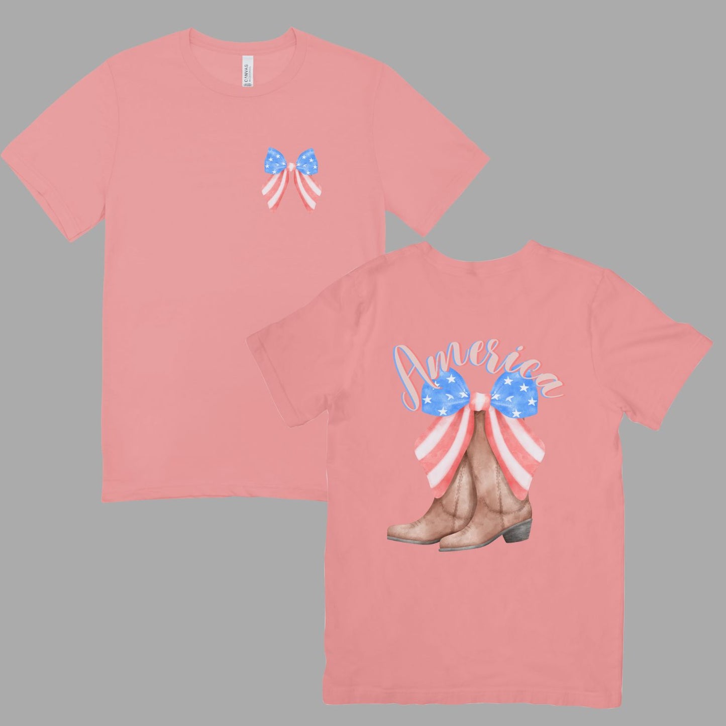 Girly America BowBoots T-Shirt